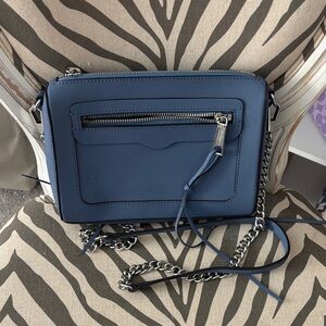 Rebecca Minkoff Navy Crossbody Bag with Chain Strap